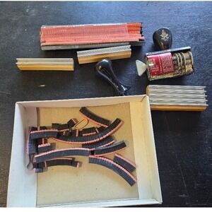 Vintage Rubber Stamp Set Ribbed Type Interchangeable Letters Dater